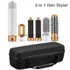 Hair Curlers Straighteners Hair Dryer Curler 5 in 1 Electric Curling Iron s Rollers With And Straightening Brush 220624 HKD230918