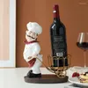 Decorative Plates Resin Chef Wine Rack Kitchen Teatable Bar Home Decoration Craft Christmas Gift Handcraf Shelf Metal Sculpture Wind Stand