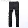 Jeans pour hommes Hommes Jeans noirs Skinny Ripped Détruit Stretch Slim Fit Hop Pantalon avec trous pour hommes 27-38 L230918