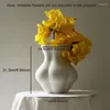 Vases Nordic Style Ceramic Human Body Vase Statue Ornaments Office Desktop Flower Arrangement Home Decoration Accessories