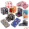 Jouet de décompression Cube magique pliable infini S Puzzle Jouets de soulagement Anxiété Soulagement Halloween Noël Pâques Cadeaux de livraison directe No Dh3Fx