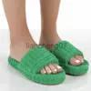 Zapatillas Tamaño grande Una palabra Fondo grueso Zapatillas de lana cálidas Mujeres Ropa exterior Verde Todo fósforo Fondo grueso Toalla en relieve Zapatillas de algodón x0916