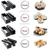 Sushi Tools Maker 12 peças Kit Conjunto de plástico de ferramentas de cozinhaSushi SetSushi MoldRice Ball Cake Roll Mold 230918