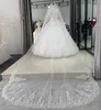 Voiles de mariée cathédrale mariage 3 mètres de long voile de bord en dentelle avec accessoires de peigne 2023