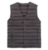 Męskie kamizelki Man Ultra Light Down Vest Spring Autumn Sleveless Vest Vest Vest Male Casual Winter Colllar Bezpcholowy kamizelka 230918