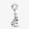 100% 925 Sterling Silver Elegant Princess Dangle Charms Fit Original European Charm Bracelet Fashion Women Wedding Engagement Jewe187T