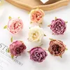 Decorative Flowers 100PC 5CM Artificial Silk Flower Head Home Wedding Decoration DIY Wreath Scrapbooking Craft Fake Plant Oil Painting