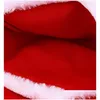 Décorations de Noël Santa Hat Deluxe Party Chapeaux en peluche Rouge Blanc Épais Corail Veet pour Kid Adt Enfants Hommes Femmes Drop Livraison Accueil G Dhue4