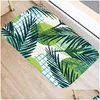 Tapis Feuille de Palmier Tropical Cactus Monstera Motif 40X60 Tapis de Porte Corail Veet Tapis Paillasson Tapis de Sol intérieur Tapis antidérapant 48223-5 Dr Dhnzm