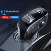 Transmissor FM sem fio Bluetooth 5.0 Kit modulador de rádio USB Carregador de carro Mãos Aux Áudio MP3 Player269j