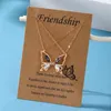 Pendentif Colliers Coréen Mode Couple Collier Cristal Papillon Peandant Pour Les Amoureux Magnétique Amis Bijoux Cadeau De Fête