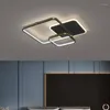 Tavan Işıkları Oturma Odası için Modern Yatak Odası Çalışması LED açık siyah/altın lamba armatürleri AC110-220V