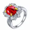 European and American creative fashion female zircon hand garnet red jewelry x0918