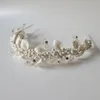 Tiaras de cabelo jóias slbridal artesanal ins estilo luxo cristal porcelana flor nupcial tiara damas de honra coroa mulheres jóias de cabelo 230918