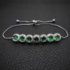 Pulseira frisada 2023 novo luxo verde rosa rosa ouro prata cor cz pulseira para mulheres de casamento na mão presente jóias atacado granel s5243 230925