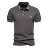 Polo da uomo Summer Brand Cotton Polo Shirts Casual Tinta unita Manica corta per uomo Desinger Abbigliamento Camicetta