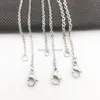 Pendant Necklaces 100pcs Good Quality 1.2 1.5 2 2.5 3mm 316L Stainless Steel Cable Chains Pendant Necklaces Men Women's Lady DIY Jewelry Wholesale 230918