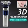 Rasoirs électriques Rasoir électrique sec et humide original pour hommes barbe rechargeable rasoir électrique facial 3D machine de rasage flottante IPX7 étanche x0918