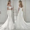 Abiti da sposa a sirena con scollo a cuore alla moda glamour Abiti da sposa con applicazioni di pizzo affascinanti Abiti da sposa su misura Vestido De 208s