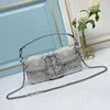 Sequins Shoulder Bag Women Flap Handbags Purse 3D embroidery Magnetic Clasp Gold Hardware Genuine Leather Women Hand Dinner Clutch Wallets