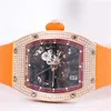 Mężczyźni/kobiety Richrd Mileres Szwajcarskie zegarek Sporty mechaniczne RM023 18K Rose Gold z Diamondet Automatyczne Szwajcarskie Sporty Luksusowe Sport