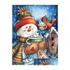 Ritning målning leveranser santas julgran diamant broderi diy handarbete fl korsstygn 5d strass mosaik nyår droppe9