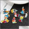 Stift broscher stift broscher origami skarvande brosch kanin val pingvin emalj metall lapel stift märken smycken 594 h1 droppleverans 2 dhxel
