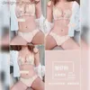 Sexy Set BHs Sets Sexy Spitze Unterwäsche Set japanische süße Mädchen kleine Brust gesammelt atmungsaktiv geschlossene Brust kein Stahlring dünner BH L230918