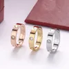 High Quality love ring V gold 18K will never fade ring official reproductions With counter box couple rings exquisite gift B0011