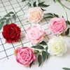 20pcs 9cm9レイヤーローズヘッド人工花Diy花粉結婚式パーティーホーム背景飾りシルクローズフラワー