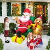 Autres fournitures de fête d'événement Bonhomme de neige gonflable Père Noël Joyeux Noël Arbre Arch Maison Décoration extérieure LED Année de fête Décor Cadeaux 230918