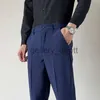 Herrbyxor Spring Versatile Suit Pants Men 6 färger tillgängliga brittiska stil ruffian stilig avslappnad mogen stabil rak enkel vanlig färgbredd busin j230918