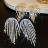 Kolczyki Dangle Fyuan Fashion Crystal Crystal dla kobiet długi frędzl