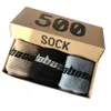 500 Style hommes chaussettes d'équipage mâle marée rue Hip Hop Match marée jeunes hommes et femmes grande taille chaussette 3 paires Box3226