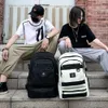 Pparies- New Backpack Men's Trendy Brand Fashion Trend Personality High School Student School Bag Korean Version Versatile Couple Backpack