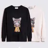 2021 Designer Winter Sports Sweater Hoodies Hela Mens Cute Cat Embroidery Lovers Womens Classic Sweatshirt184L