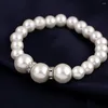 Collana Orecchini Set Bracciale di perle da donna Ciondola la sposa Girocollo Ciondolo conchiglia Gioielli da sposa (imitazione perla) Kit donna da sposa