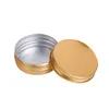 60 ml leere, nachfüllbare Aluminiumgläser, 60 g, schwarzgoldene Metalldose, Kosmetikbehälter, Bastelverpackung, kleine Aluminiumbox 68 x 25 mm