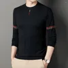 Suéteres para hombres Diseño único Cómodo Top Moda Casual Camiseta de manga larga Otoño Invierno Cuello redondo Suéter de punto W5620