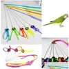 Yenilik Oyunları Ayarlanabilir Eğitim Yürüyüşü Kuş Parrot Tasma Naylon Çekiş Halat Koşum Kertenkesi Mictiolor Pet Toy Drop de Dhzbf