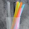 Engångskoppar sugrör 100 st multicolor plaststrån dricksbutik juice sucker robust raka drycker engångsstrån tillbehör Paille Rietjes 230918