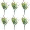 Fleurs décoratives 6 pièces plantes artificielles extérieur faux gazon sans entretien lavande jardin porche fenêtre boîte décoration