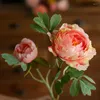 Decorative Flowers 5 PCS Peony Artificial Office Club Aesthetic Home Decor Silk Living Room Party Decoration Table Accessories