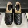 Plate-forme Espadrille Sandale Cuir Designer Casual Couleurs Femmes Noir Chaussures à enfiler Semelle Cordon Souple
