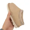 Australien barnstövlar småbarn tazz tozzare deigner tasman plattform beige får ull barn designer sko klassisk mini boot vinter kastanj päls tossor för flickor