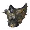 Masque gothique rétro Steampunk pour hommes/femmes, fournitures de fête, équipement de Cosplay, mascarade d'halloween à longues pointes