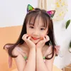 2PCS New Sequins Cat Ears Hairpins Girls Hair Clips Cute Hair Accessories Child Sweet Barrettes Kids Fashion Headwear Ornaments