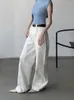 Jeans pour femmes Blanc Large Jambe Femmes Vintage Baggy Droite Taille Haute Pleine Longueur Denim Pantalon Streetwear 2023