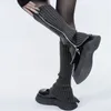 Autumn Winter Women's Leg Warmer Solid Color Zipper Boot Cover Cuff Stockings Socks Girls Fashion