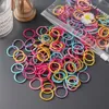 200 stks Nylon Elastisch Rubber Meisjes Leuke Haarbanden Haaraccessoires Kinderen Snoep Kleur Paardenstaart Houder Hoofdband Ornamenten